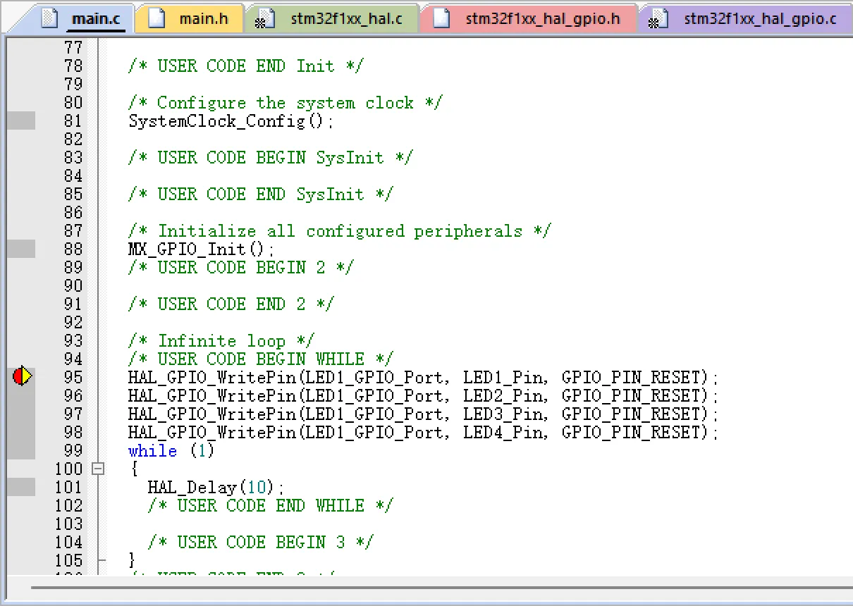 图2-4 程序全速运行状态